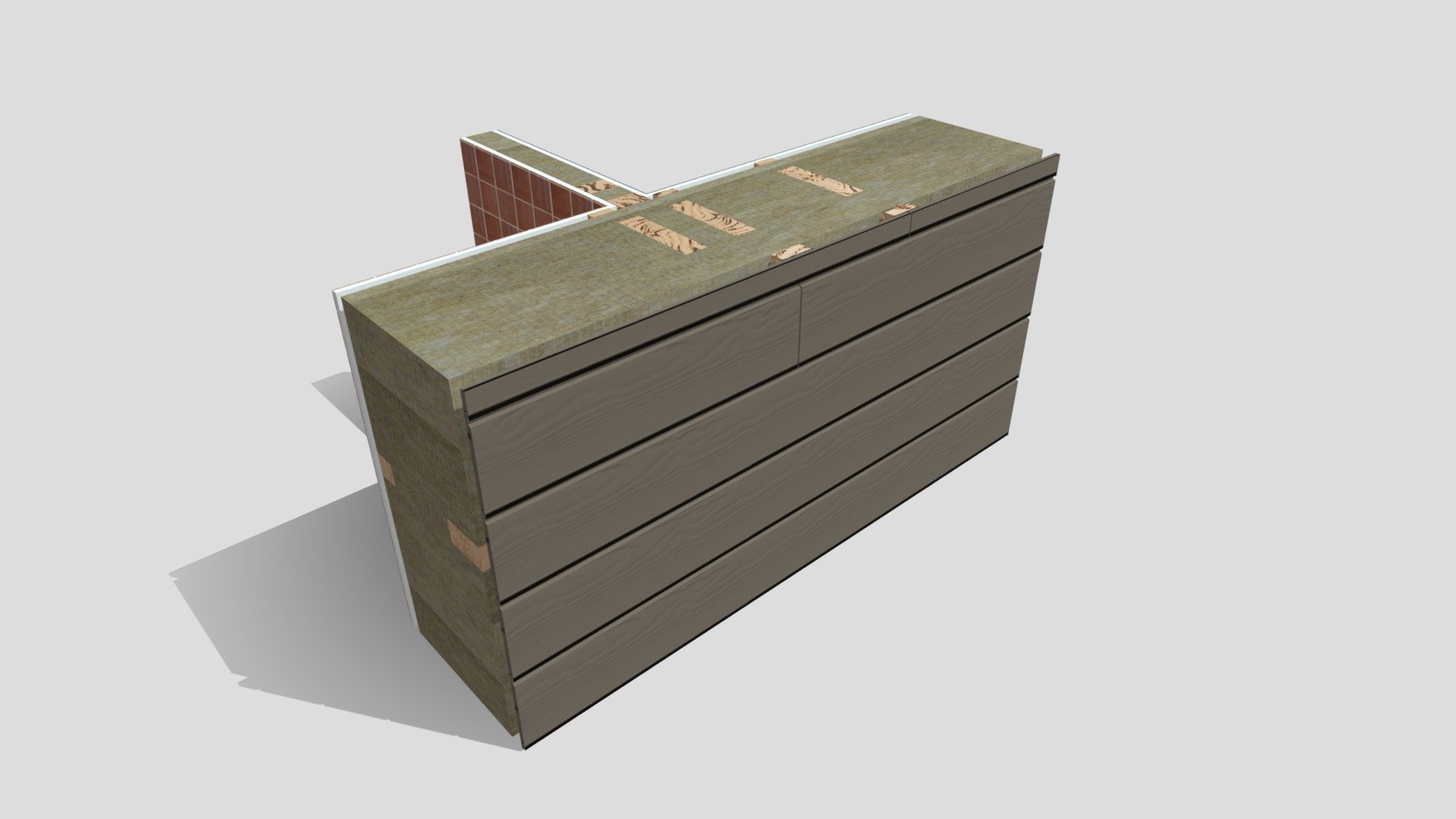 M0 CONNECTION WALL EXTERIOR WALL INTERIOR 3D 01