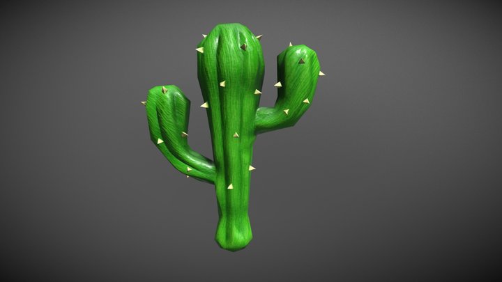 Cactus Low Poly 3D Model