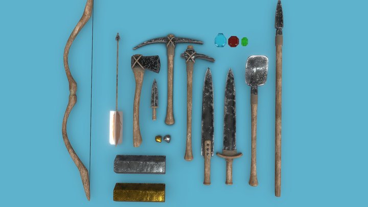 Survival/Medieval Asset Tools 3D Model