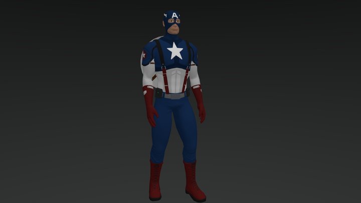 Captain America 3D Model