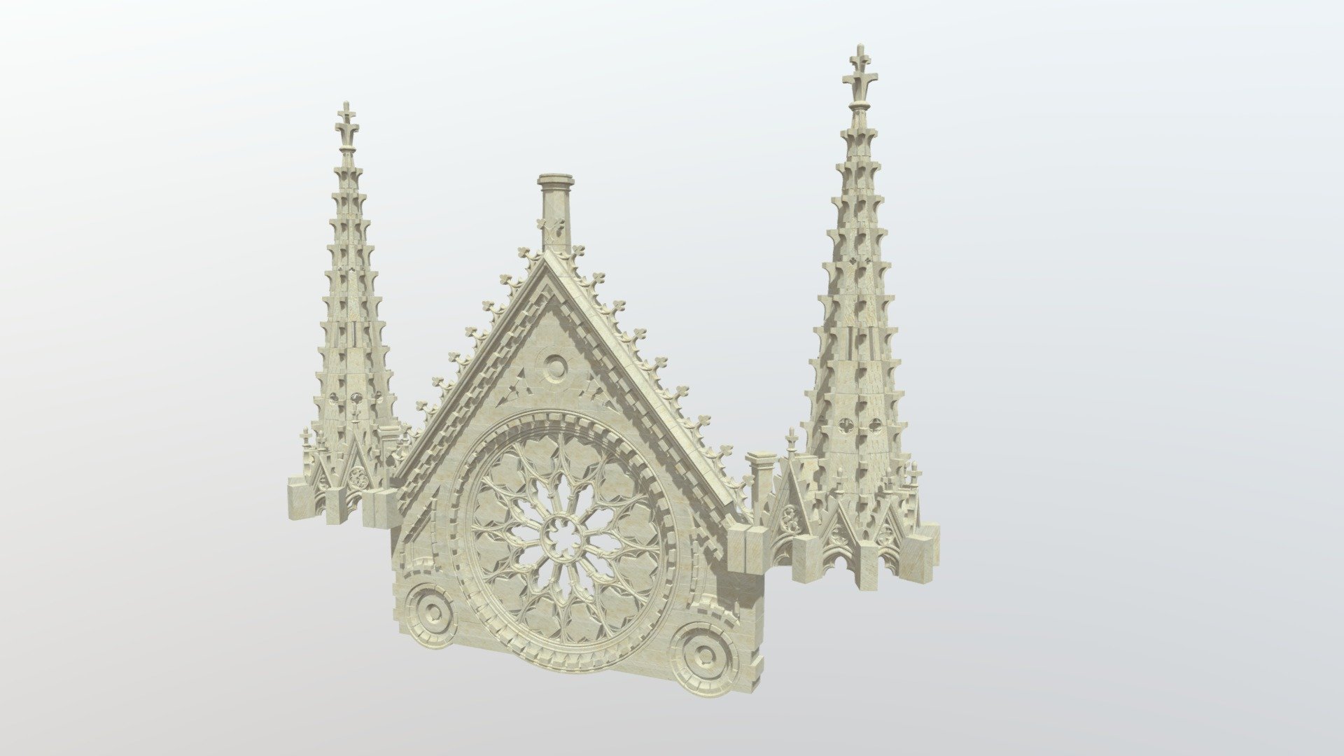 Notre dame de paris Pignon Sud - 3D model by Mrtof76 [802d375] - Sketchfab