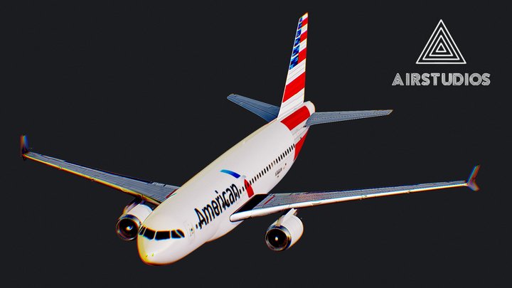 Airbus A320 (American Airlines) Airplane 3D Model