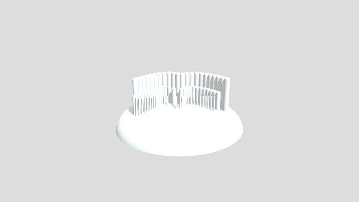 Out hair cell stereocila of cochlea 3D Model