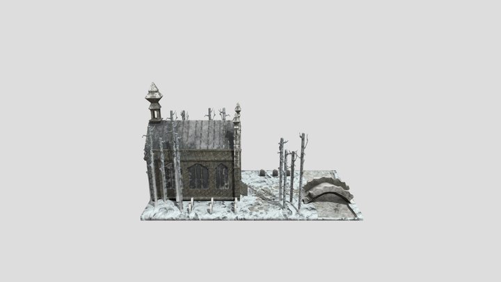 Snowy_Church_diorama 3D Model