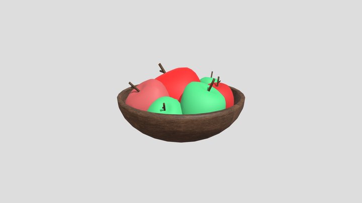 Apple Bowl abbey object 3D Model