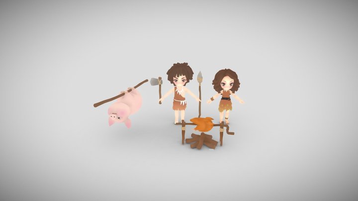 primitive man 3D Model