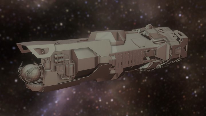 Destroyer Class Space Vessel 3D Model