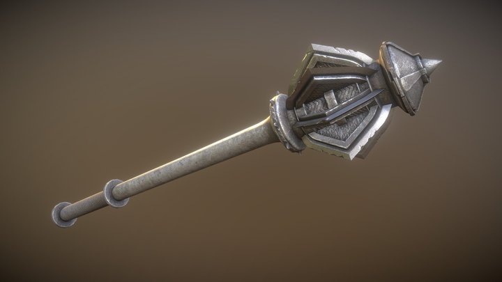 Mace - One Handed - 01 3D Model