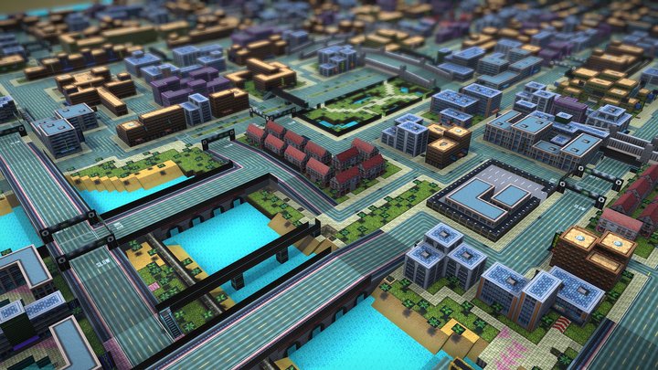 GTA 1 - Vice City - 3D Map 3D Model