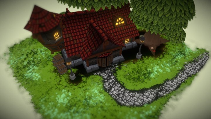 I'll live there! In a RPG world 3D Model