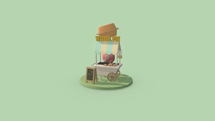 Wheel Pie車輪餅餐車 3D Model