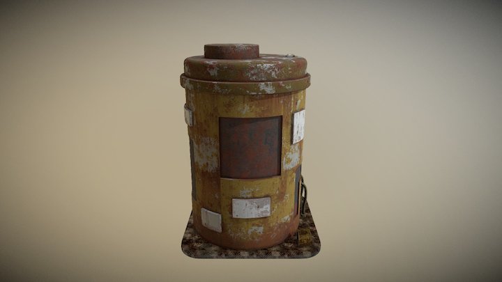 Rusted Water Tank 3D Model