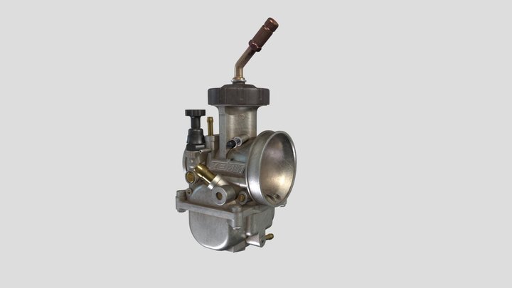 28mm Motorcycle Carburetor 3D Model