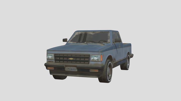 Chevy S10 Pickup 1990 (dirty) 3D Model