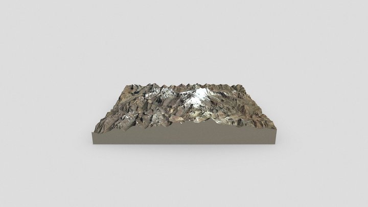 Volcán San José (5.856 m.s.n.m.) 3D Model