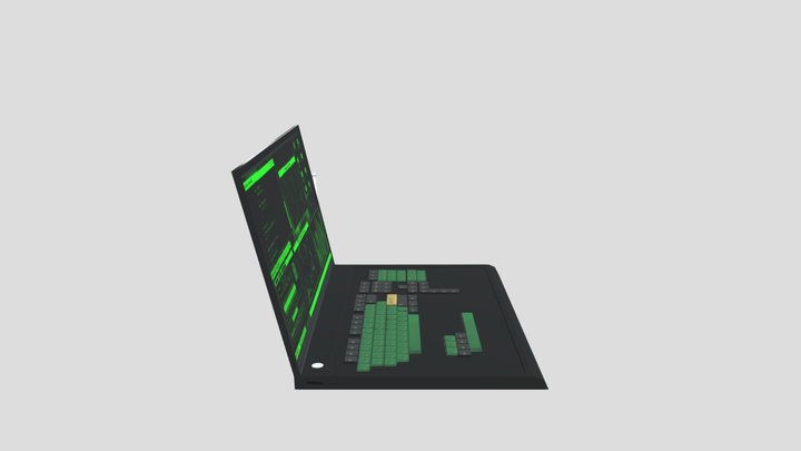 Hacker Laptop 3D Model