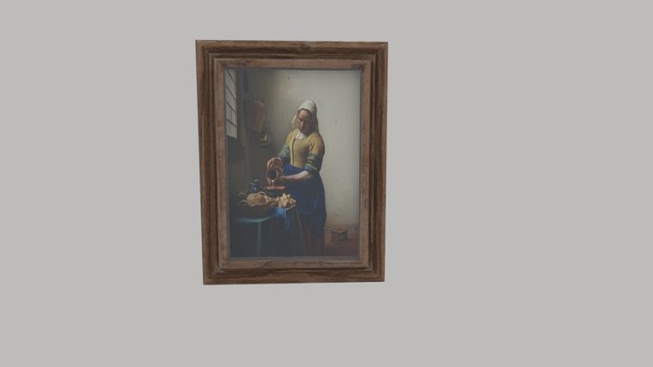 The Milkmaid by Johannes Vermeer 3D Model