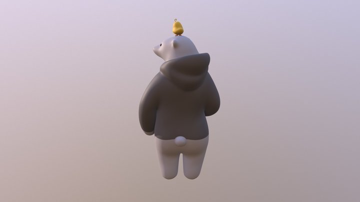 POLAR BEAR & bird Final 3D Model