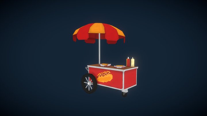 Mobile HotDog Stand 3D Model