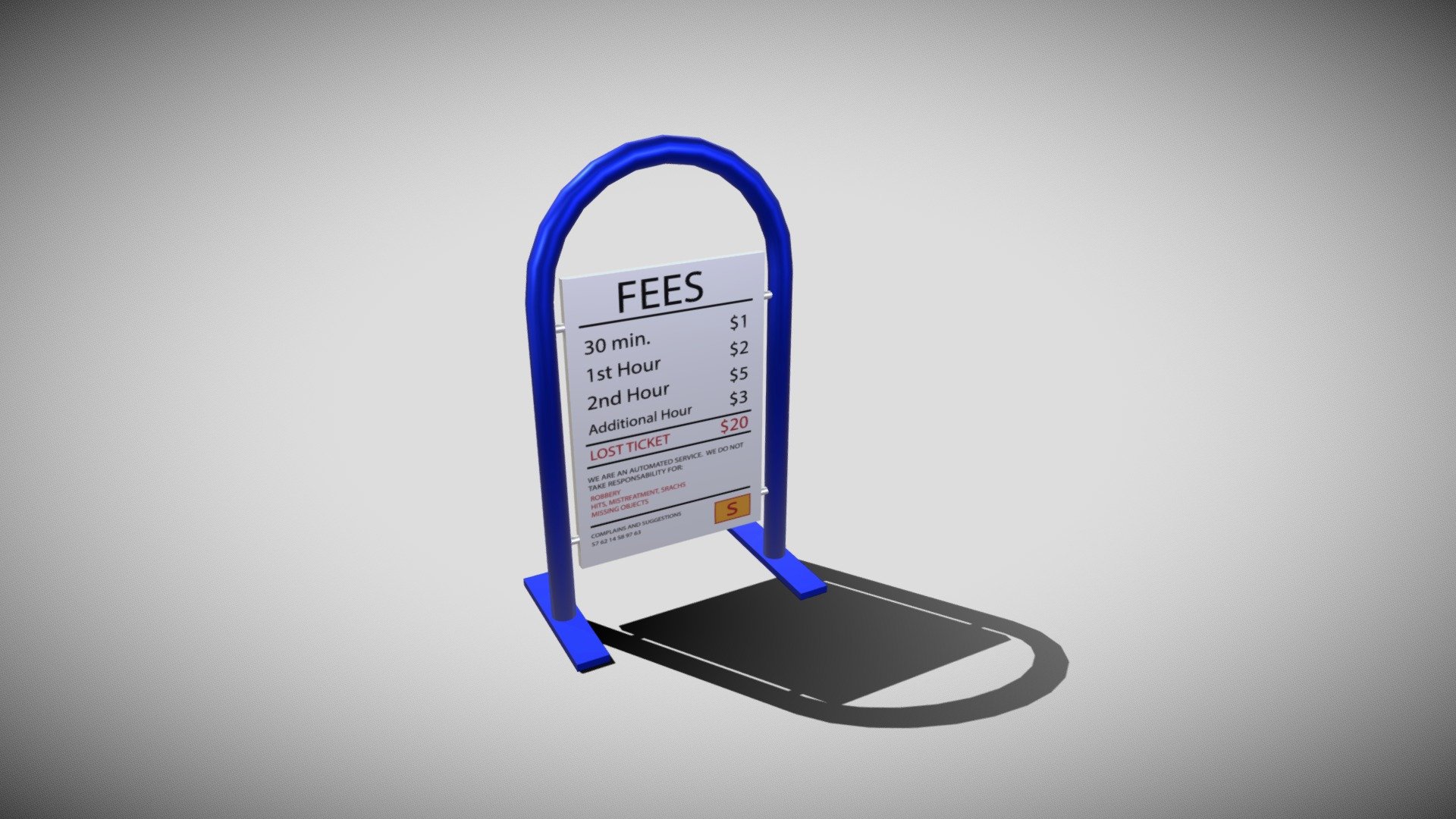 Parking Signal - 3D model by duaelist [8041517] - Sketchfab