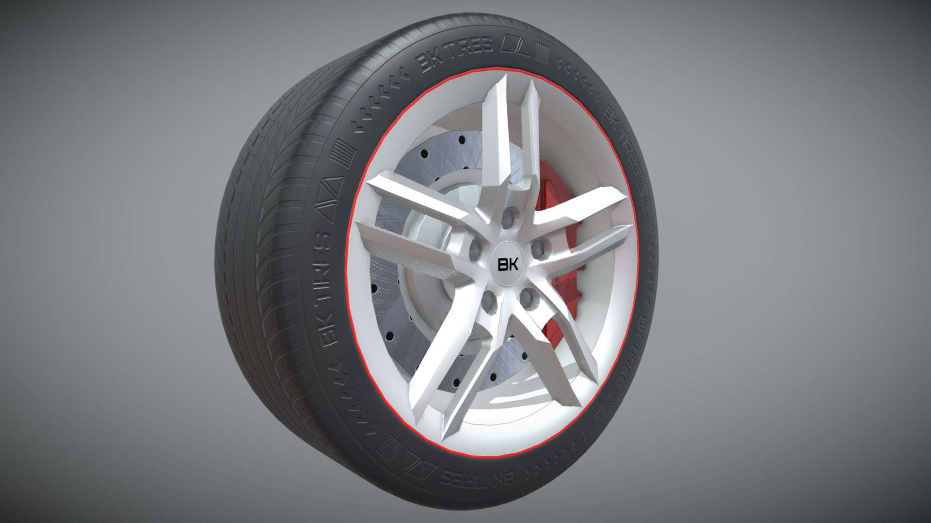 3D model HD Custom Tyre - This is a 3D model of the HD Custom Tyre. The 3D model is about a close up of a compass.