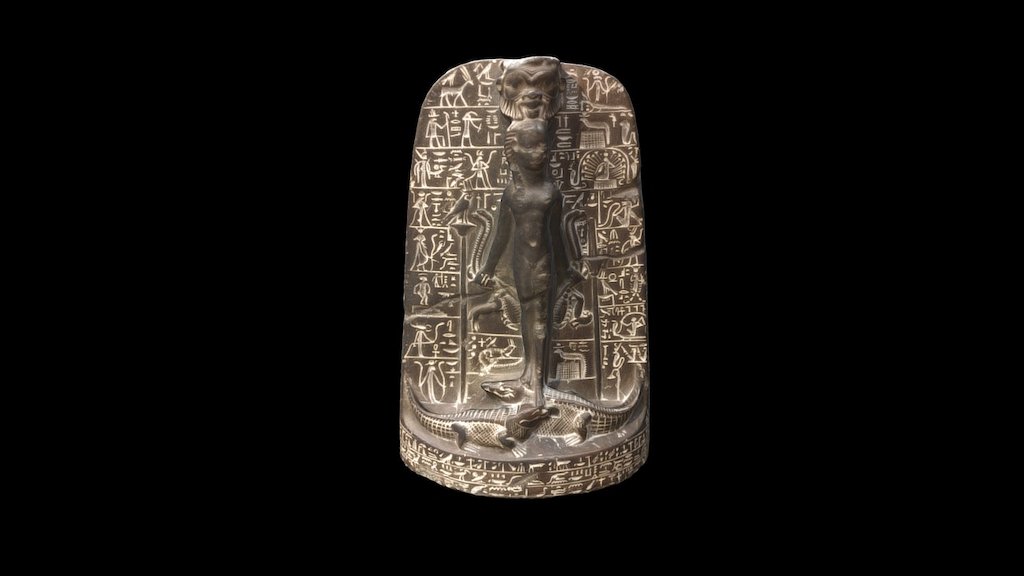 Black steatite cippus