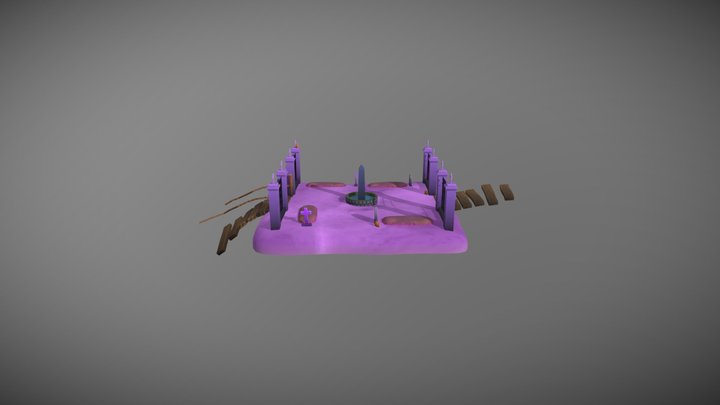 Grave Yard Scene 3D Model