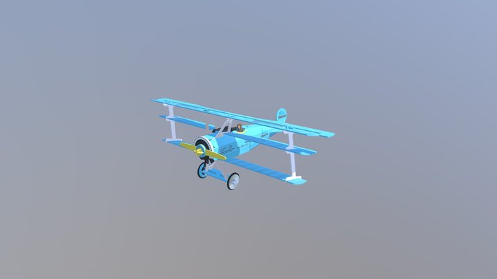 LightBlueAirplane 3D Model