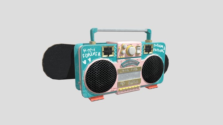 Stylized BoomBox 3D Model