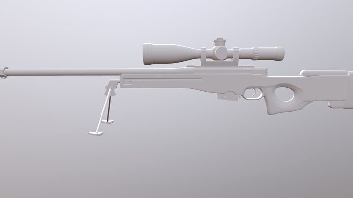 Снайперская винтовка AWM 3D Model