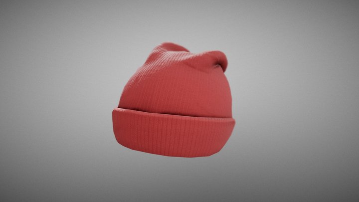 Red beanie 3D Model