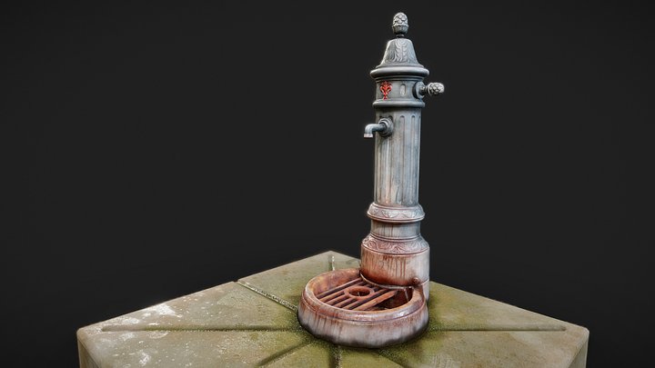 Italian water pump 3D Model