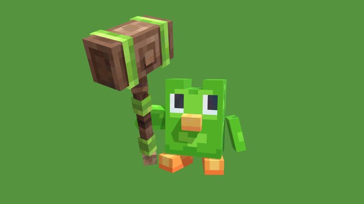 Duolingo 3D Model