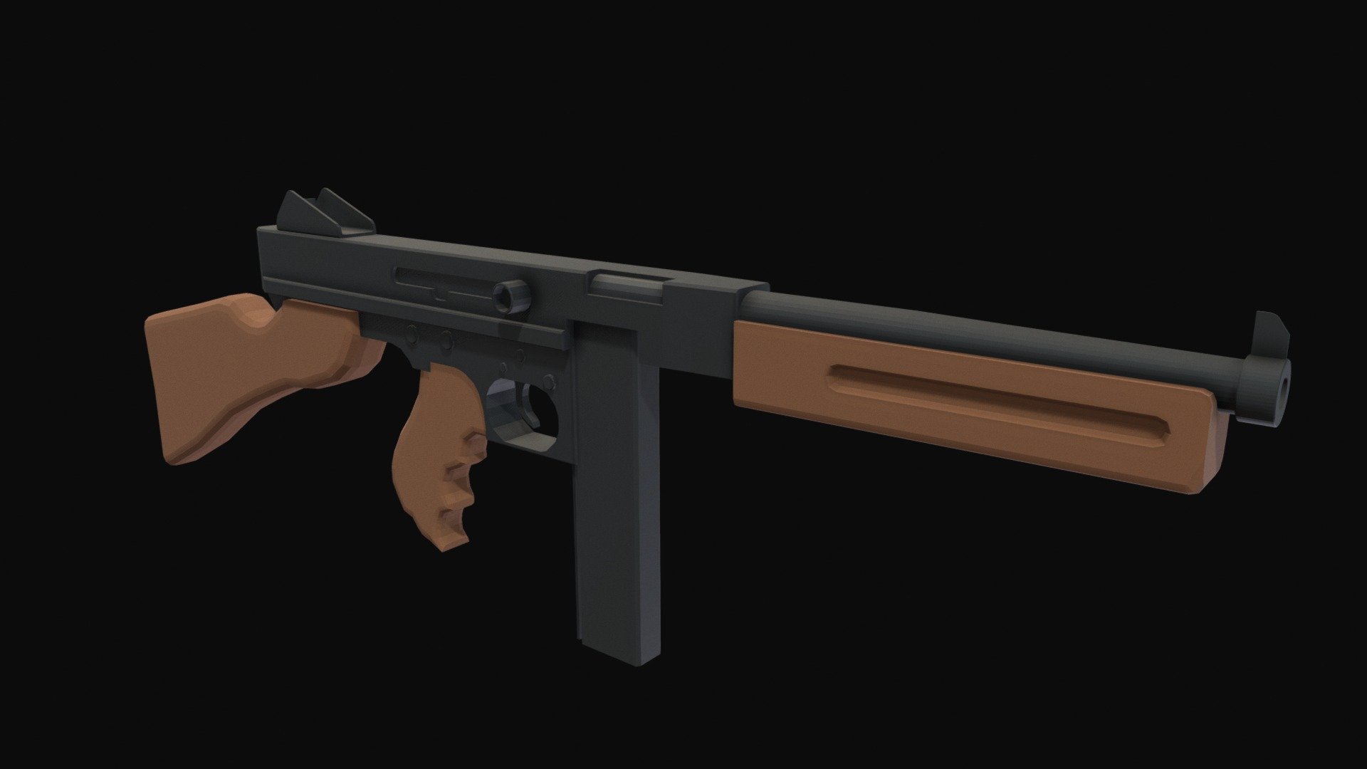 Tompson M1A1 Low Poly - Buy Royalty Free 3D model by BundemGames ...