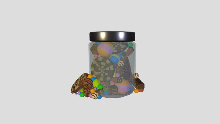 Broken Sweets Jar 3D Model