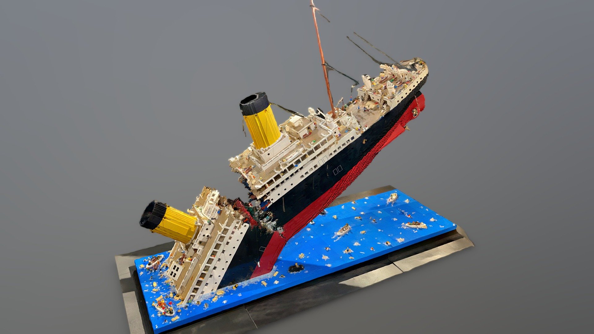 Lego Titanic Model Sinking