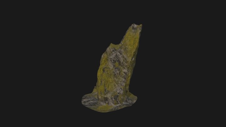 LowPoly Scan Rock 3D Model