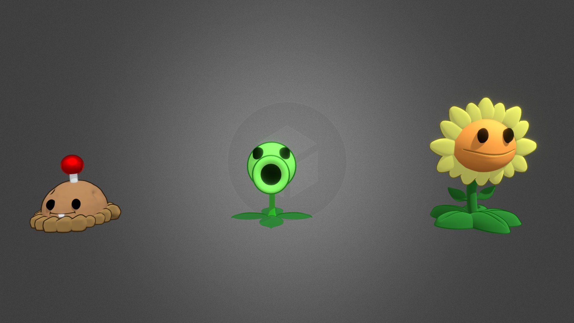 Plantas Vs Zombies Parte 1 Download Free 3d Model By Cx00540 [804a9e9] Sketchfab