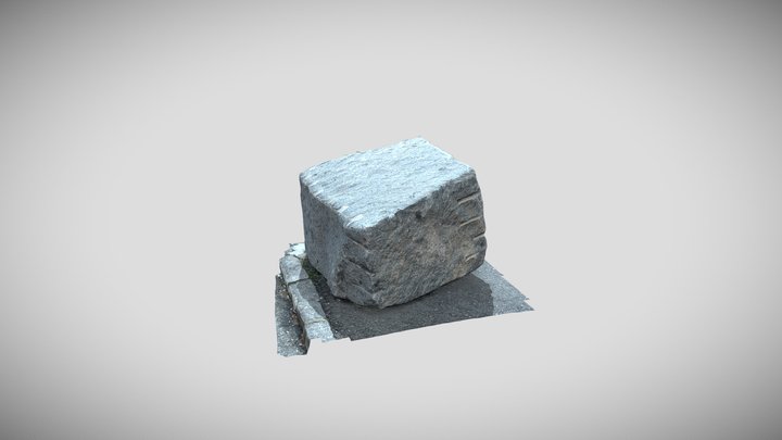 Street Rock Low Poly (Retopologized)