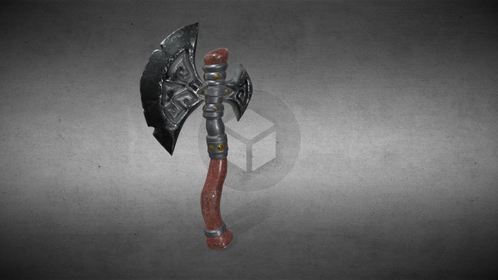 Stylised Axe high poly 3D Model