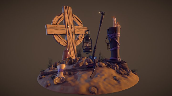 Sheriff's Grave diorama - free download 3D Model