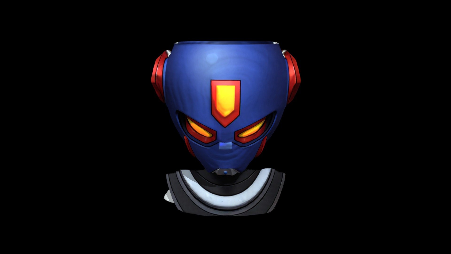 Helmet Mask Robot Cartoon 1576 Download Free 3D model by klrxyz