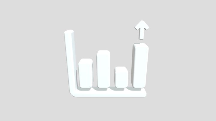 Bar Chart Stats Bar Graph Statistics Graphic 3D Model