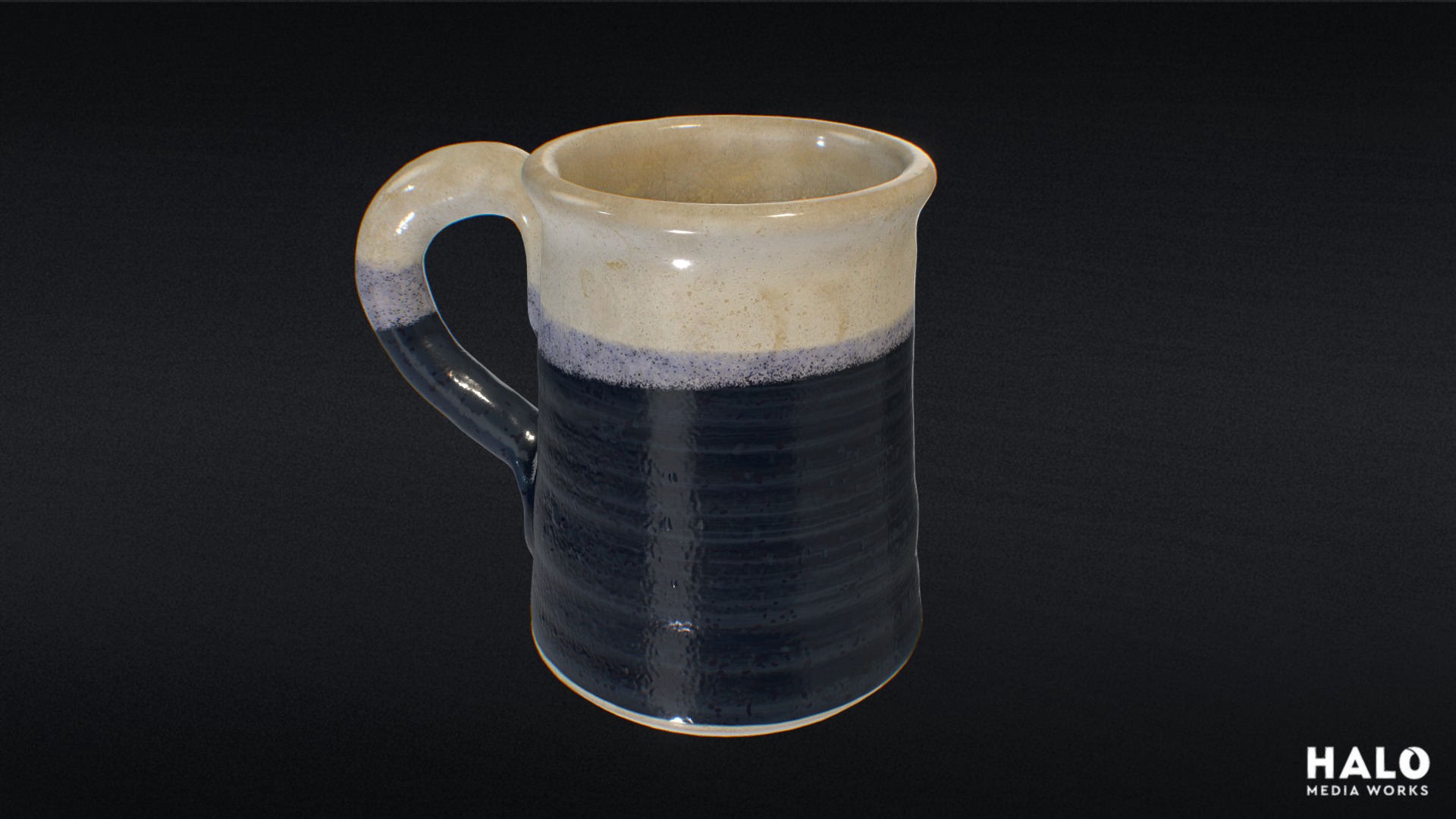 3D model Ceramic Mug 01 – 3D Scan - This is a 3D model of the Ceramic Mug 01 - 3D Scan. The 3D model is about a glass mug with a handle.