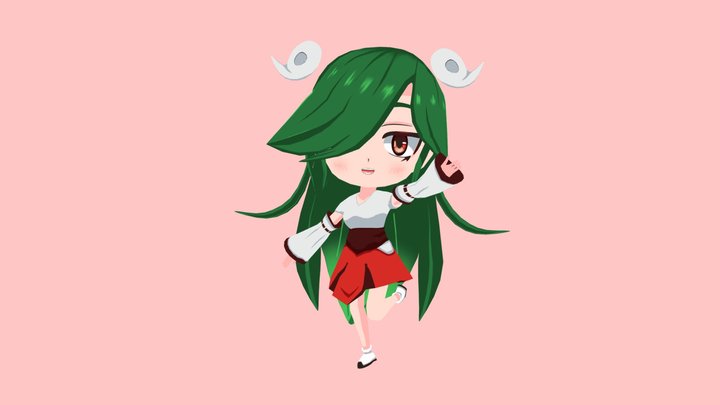Miko Oc -Chibi- 3D Model
