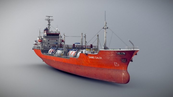 LPG Tanker Vessel 3D Model