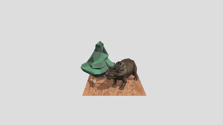 triceratops and imposterdoge 3D Model