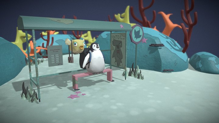 Underwater Stop 3D Model