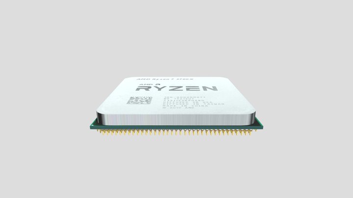3D model AMD Ryzen 5 5600 CPU V1 001 VR / AR / low-poly