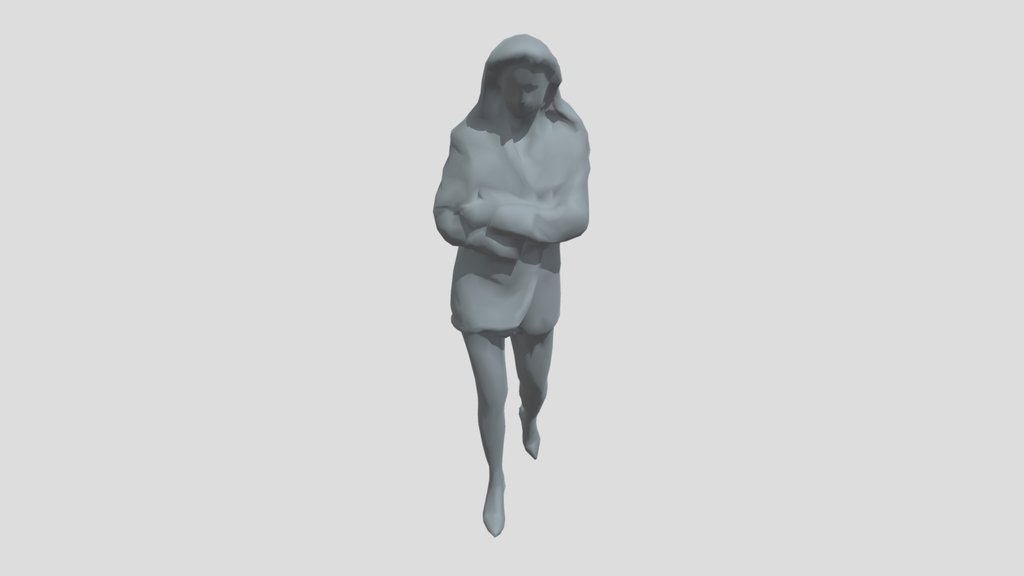 Lowpoly Female Walking